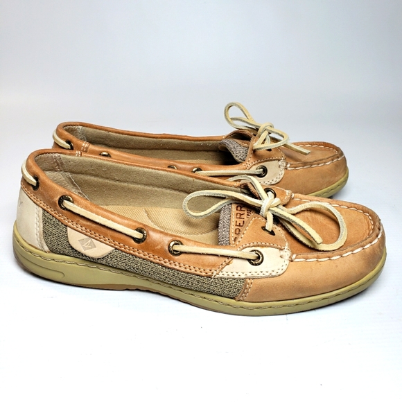 SPERRY Women's Top Sider Tan Angelfish Slip-On Boat Shoes Size 8 - Picture 1 of 17